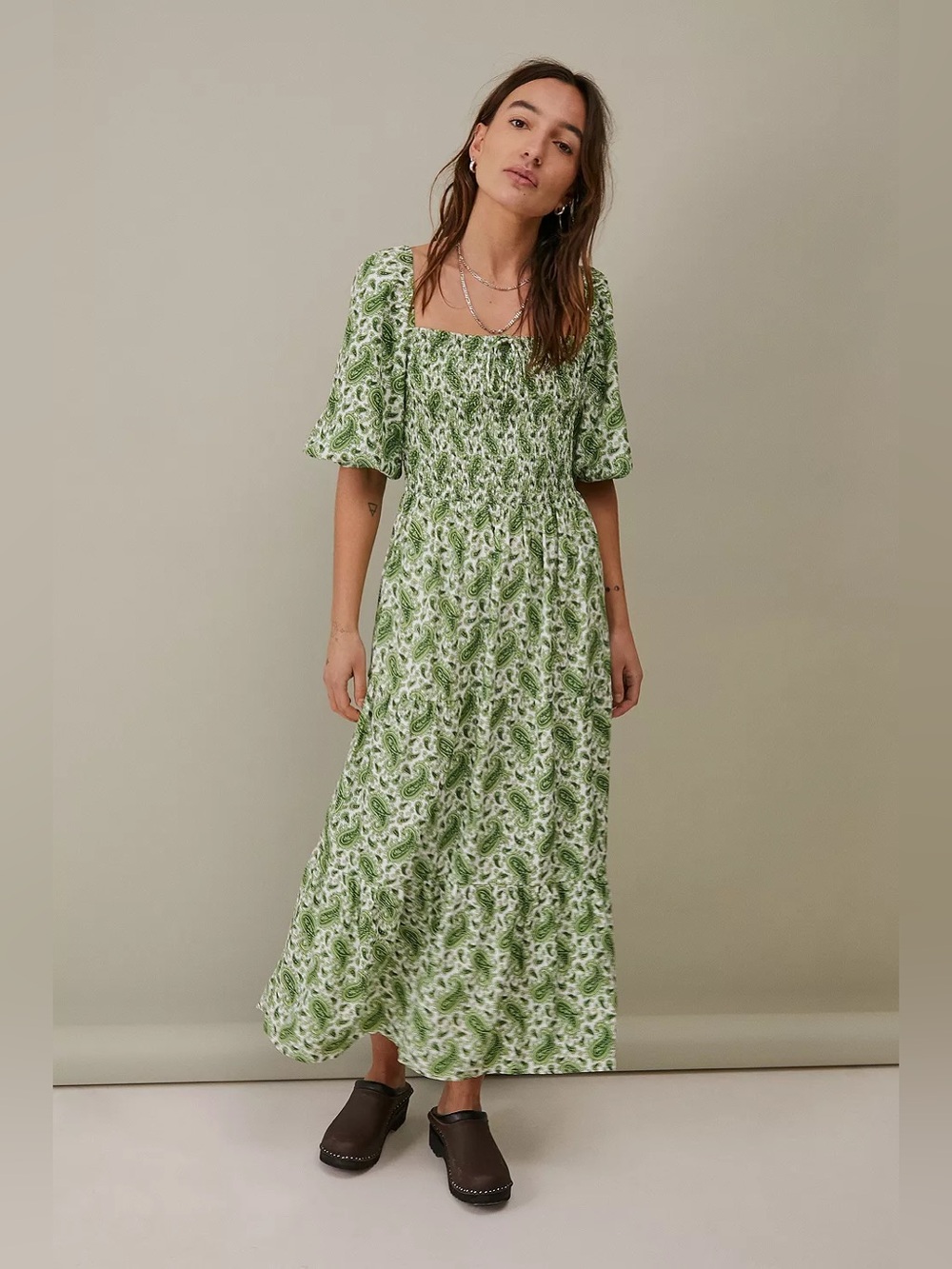 FAITHFULL THE BRAND Net Sustain Le Galet Paisley-Print Crepe Midi Dress 8